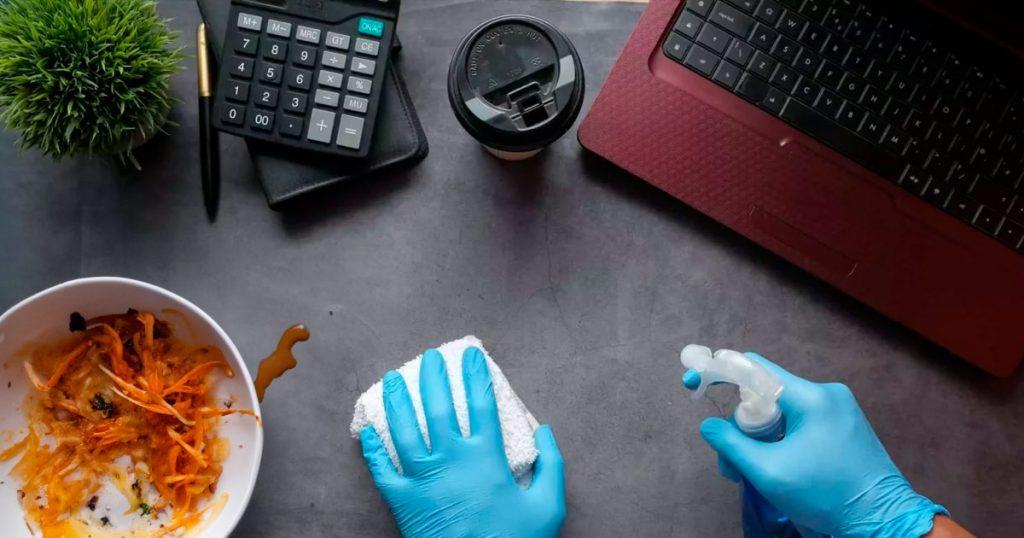 how to clean desk pad