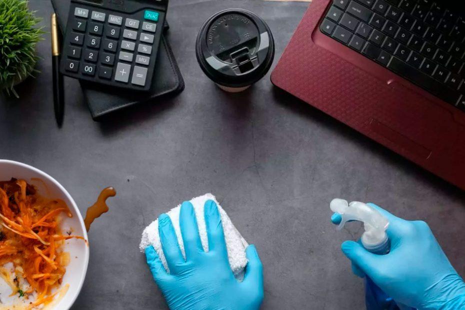 how to clean desk pad