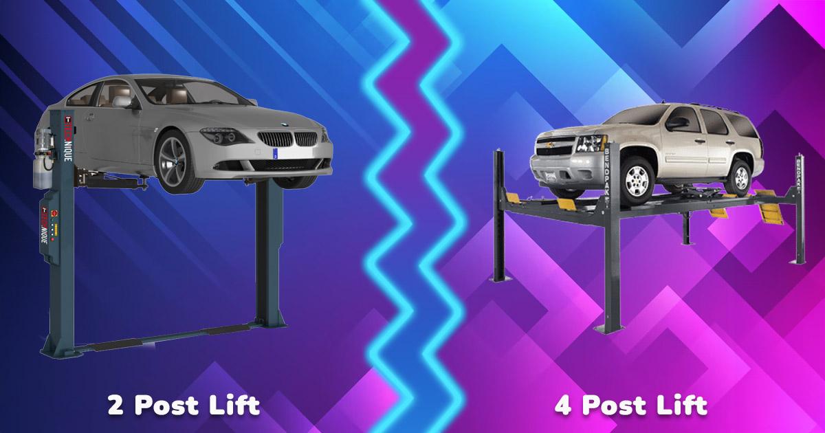 2 Post Vs 4 Post Lift Which Is Right For Your Garage 2-post-vs-4-post-lift-which-is-right-for-your-garage