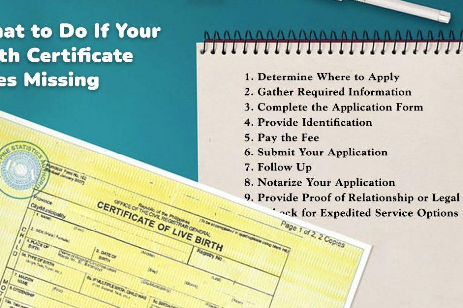 what to do if birth certificate is lost