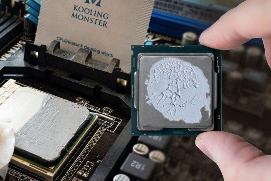 how to clean off thermal paste