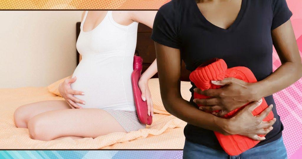 can you use a heating pad on your stomach while pregnant