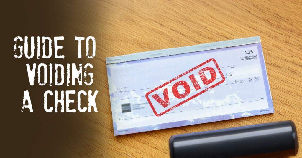 how to void a check