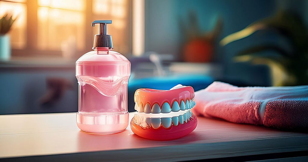 cleaning dentures home