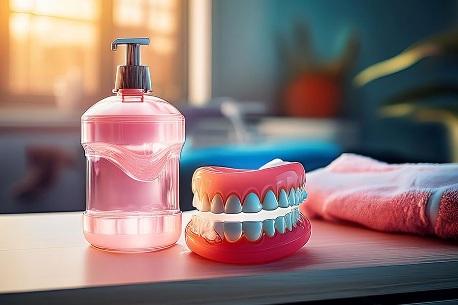 cleaning dentures home